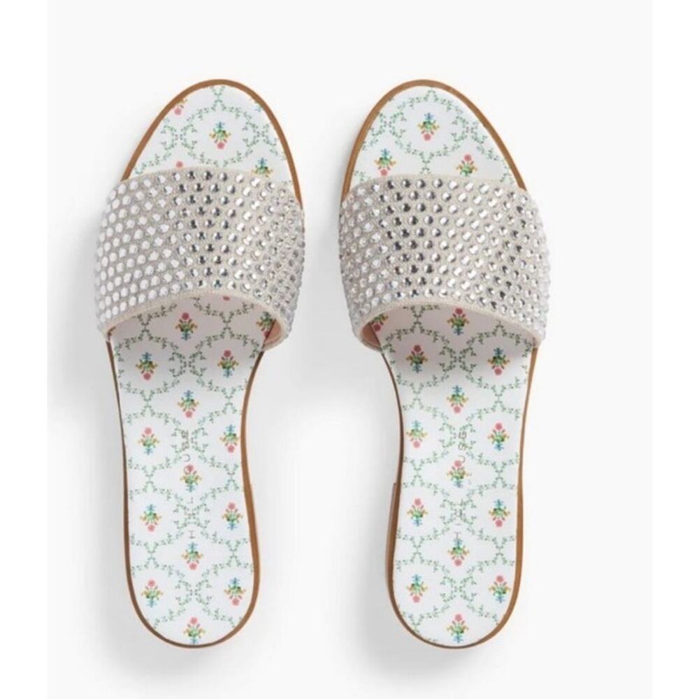 NWT Hill House The City Slide in Sand Rhinestone Size 36.5 (6 US)